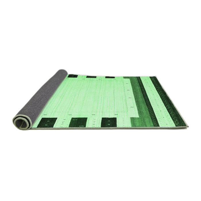 Sideview of Solid Emerald Green Modern Rug, con1911emgrn