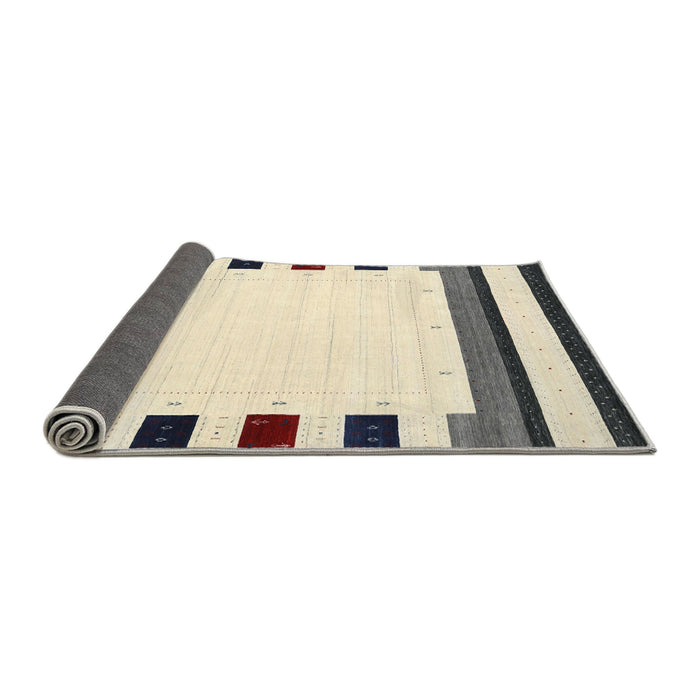 Thickness of Contemporary Golden Blonde Gold Solid Rug, con1912