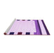 Sideview of Machine Washable Solid Purple Modern Area Rugs, wshcon1912pur