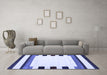 Machine Washable Solid Blue Modern Rug in a Living Room, wshcon1912blu