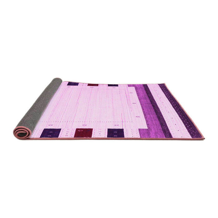 Sideview of Solid Pink Modern Rug, con1912pnk