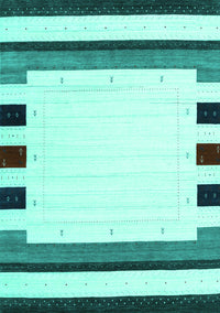 Solid Turquoise Modern Rug, con1912turq