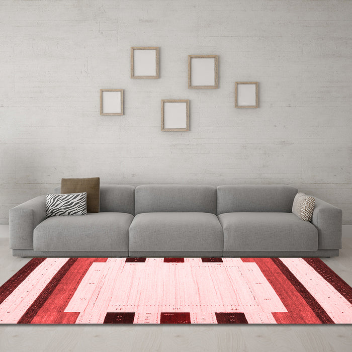 Modern Red Washable Rugs