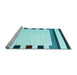 Sideview of Machine Washable Solid Light Blue Modern Rug, wshcon1912lblu