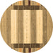 Round Abstract Brown Contemporary Rug, con1913brn