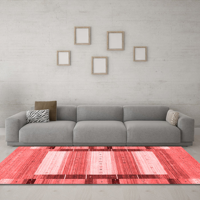 Contemporary Red Washable Rugs
