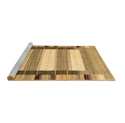 Sideview of Machine Washable Abstract Brown Contemporary Rug, wshcon1913brn
