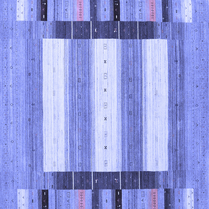 Square Abstract Blue Contemporary Rug, con1913blu