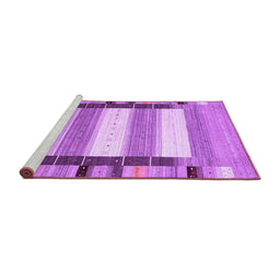 Sideview of Machine Washable Abstract Purple Contemporary Area Rugs, wshcon1913pur