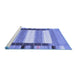 Sideview of Machine Washable Abstract Blue Contemporary Rug, wshcon1913blu