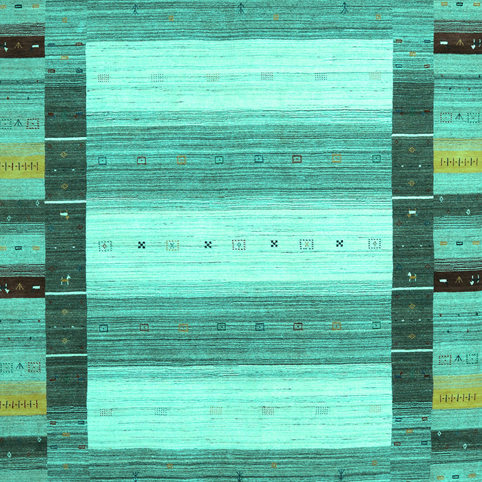 Abstract Turquoise Contemporary Rug, con1913turq