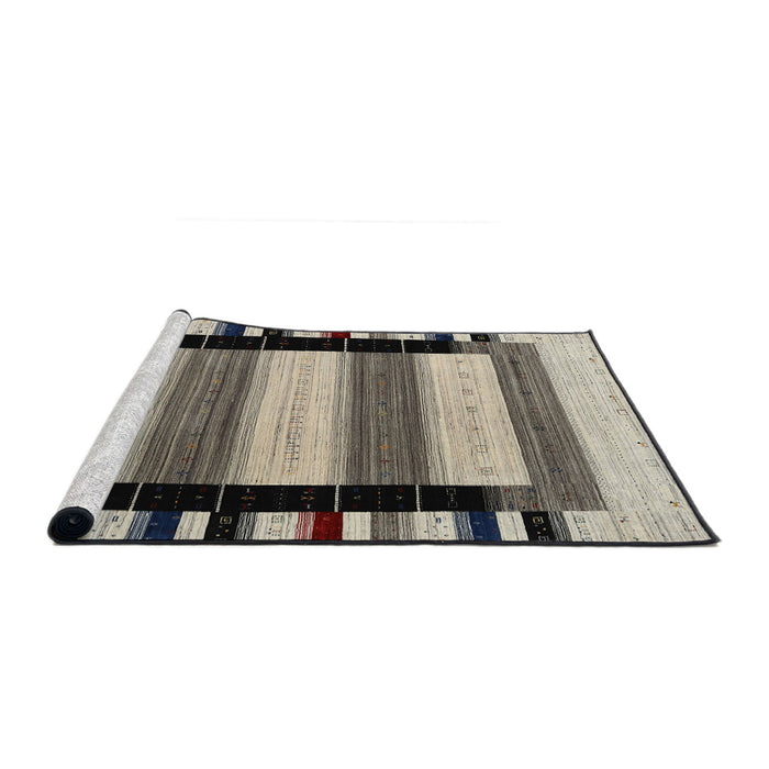 Serging Thickness of Machine Washable Contemporary Tan Brown Rug, wshcon1914