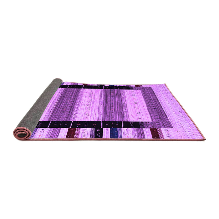 Sideview of Abstract Purple Contemporary Rug, con1914pur
