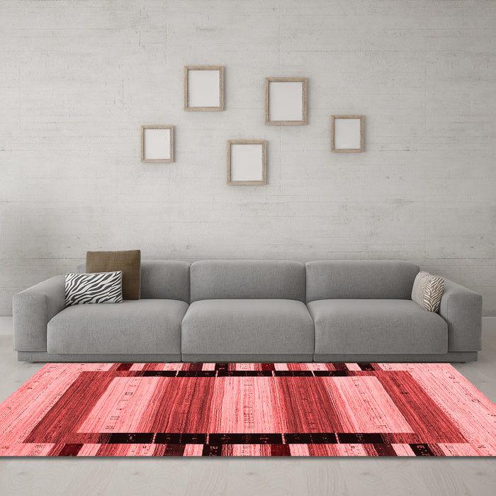 Contemporary Red Washable Rugs