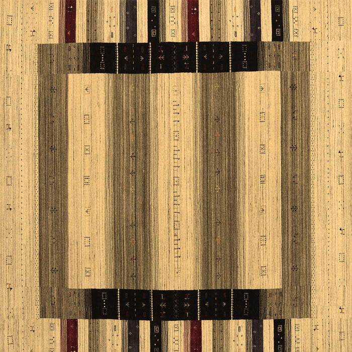 Square Machine Washable Abstract Brown Contemporary Rug, wshcon1914brn