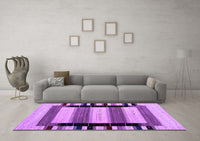 Machine Washable Abstract Purple Contemporary Rug, wshcon1914pur