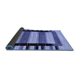 Sideview of Abstract Blue Contemporary Rug, con1914blu