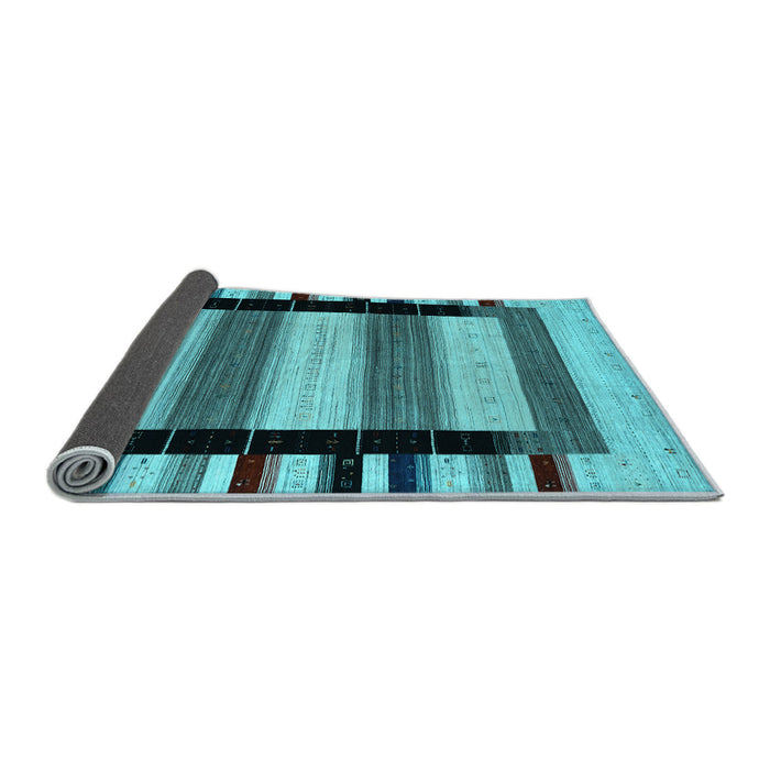 Sideview of Abstract Light Blue Contemporary Rug, con1914lblu