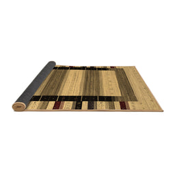 Sideview of Abstract Brown Contemporary Rug, con1914brn