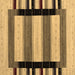 Square Abstract Brown Contemporary Rug, con1914brn