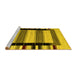 Sideview of Machine Washable Abstract Yellow Contemporary Rug, wshcon1914yw