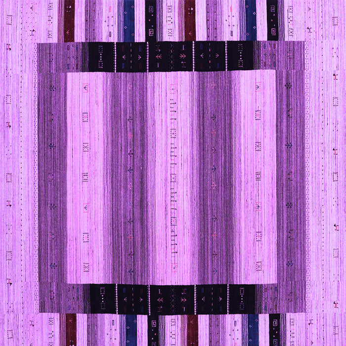 Square Abstract Purple Contemporary Rug, con1914pur