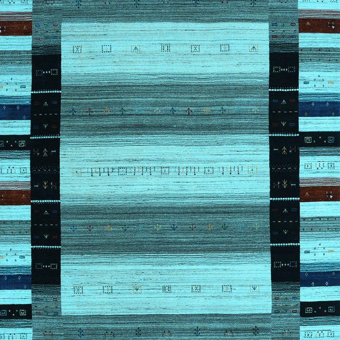 Machine Washable Abstract Light Blue Contemporary Rug, wshcon1914lblu