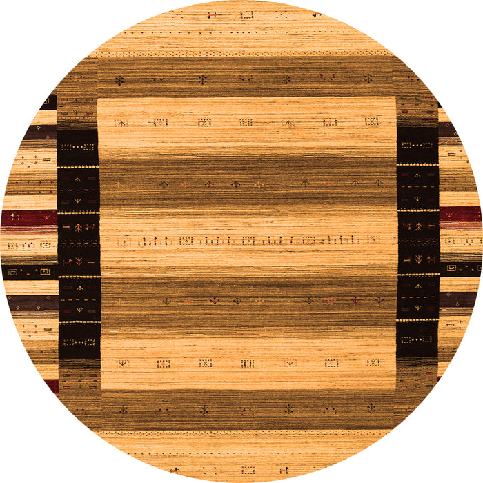 Square Abstract Orange Contemporary Rug, con1914org