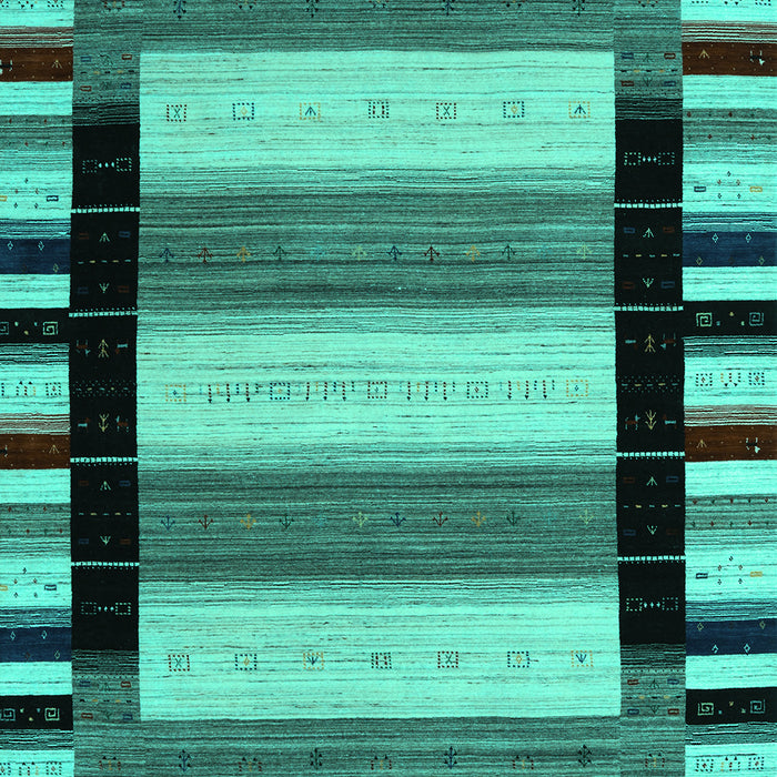 Abstract Turquoise Contemporary Rug, con1914turq