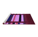 Sideview of Machine Washable Abstract Purple Contemporary Area Rugs, wshcon1915pur