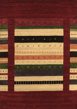 Abstract Brown Contemporary Rug, con1915brn