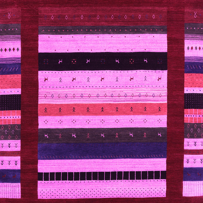 Machine Washable Abstract Pink Contemporary Rug, wshcon1915pnk