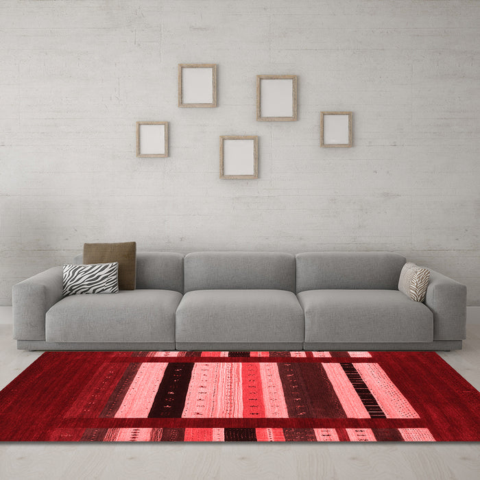 Contemporary Red Washable Rugs