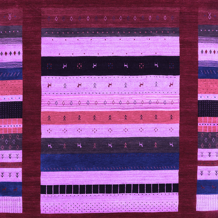 Machine Washable Abstract Purple Contemporary Area Rugs, wshcon1915pur