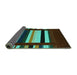 Sideview of Abstract Turquoise Contemporary Rug, con1915turq