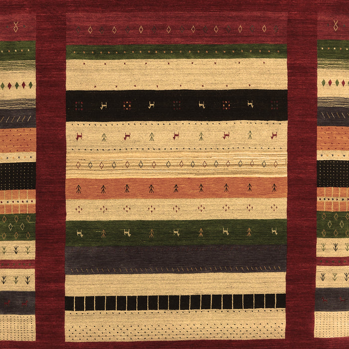 Machine Washable Abstract Brown Contemporary Rug, wshcon1915brn