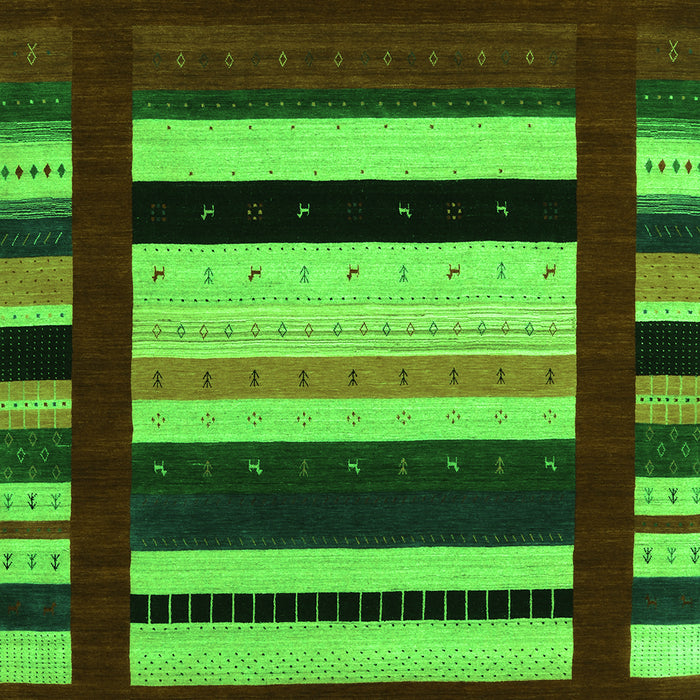 Abstract Green Contemporary Rug, con1915grn