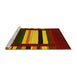 Sideview of Machine Washable Abstract Yellow Contemporary Rug, wshcon1915yw