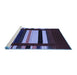 Sideview of Machine Washable Abstract Blue Contemporary Rug, wshcon1915blu