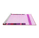 Sideview of Machine Washable Solid Pink Modern Rug, wshcon1916pnk