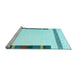 Sideview of Machine Washable Solid Light Blue Modern Rug, wshcon1916lblu