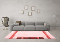 Machine Washable Solid Red Modern Rug, wshcon1916red