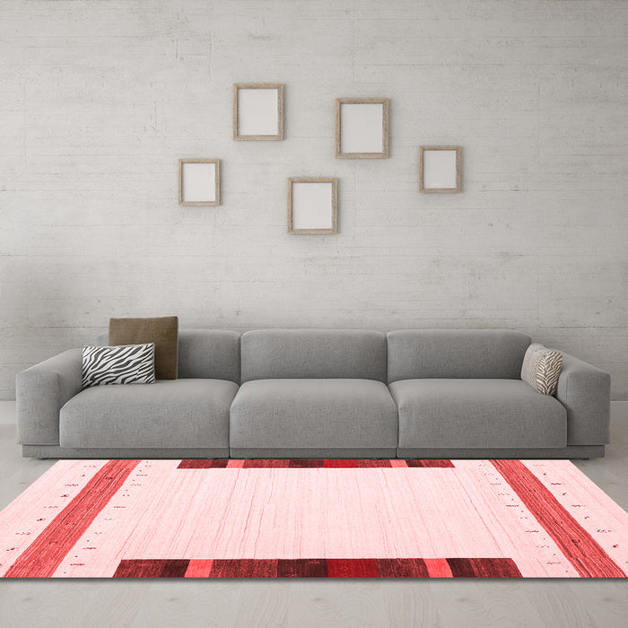 Modern Red Washable Rugs