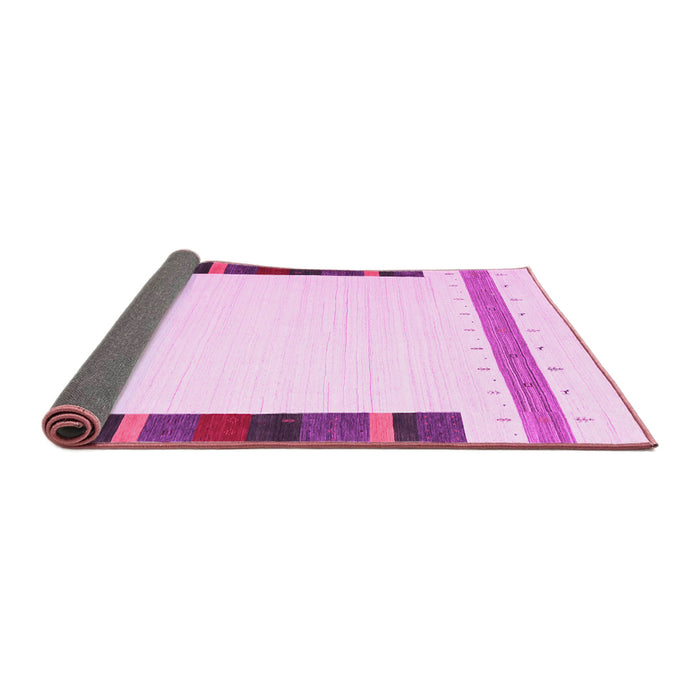 Sideview of Solid Pink Modern Rug, con1916pnk