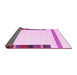 Sideview of Solid Pink Modern Rug, con1916pnk