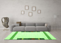 Machine Washable Solid Green Modern Rug, wshcon1916grn