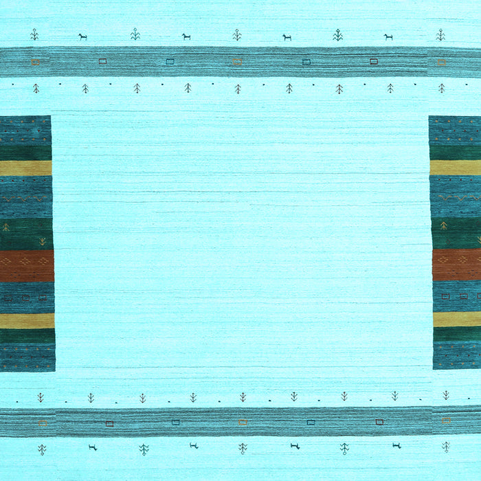 Square Solid Light Blue Modern Rug, con1916lblu