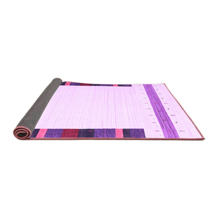 Sideview of Solid Purple Modern Rug, con1916pur