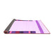 Sideview of Solid Purple Modern Rug, con1916pur