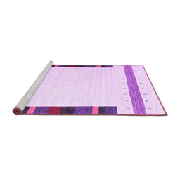 Sideview of Machine Washable Solid Purple Modern Area Rugs, wshcon1916pur